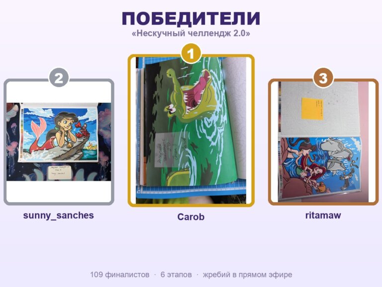 Победители «Нескучного челленджа 2.0» — Carob, sunny_sanches и ritamaw