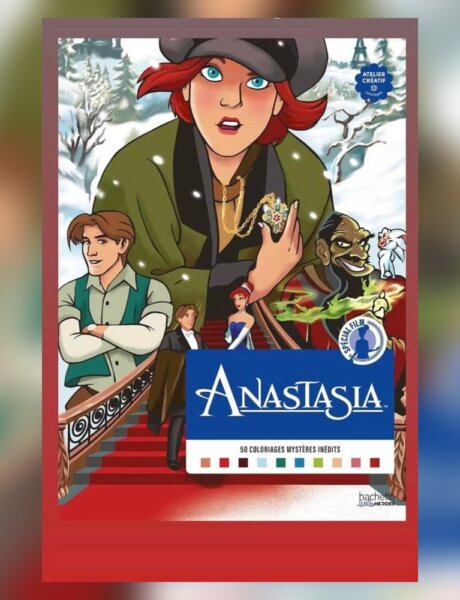 Раскраска Hachette «Анастасия» — обложка, выход 30 сентября 2026